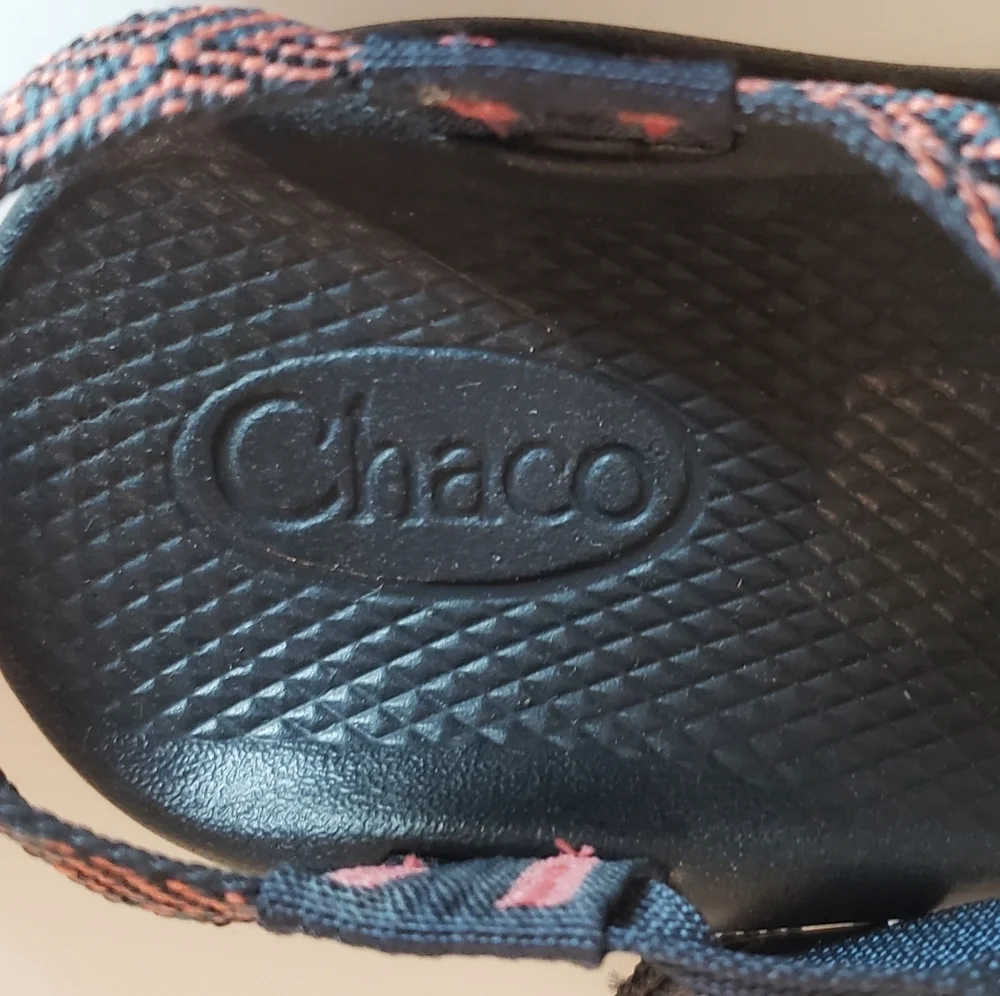 Chaco ZX1 Ecotread Padded Eclipse Sandals Girls Size 6 Kids JR Orange Black